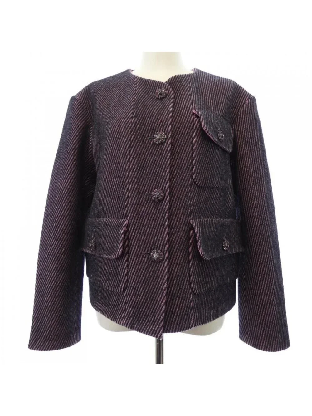 Chanel Collarless Jacket Pink